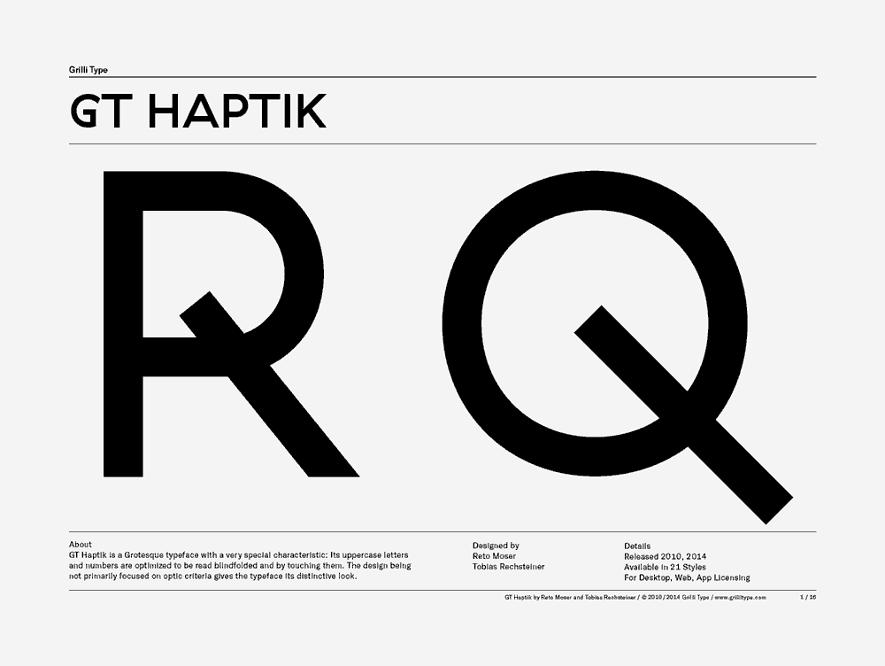 Gt Haptik Typeface Specimen And License Purchase
